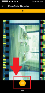 【KODAK Mobile Film Scanner】キャプチャーボタンを押下